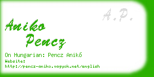 aniko pencz business card