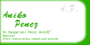 aniko pencz business card